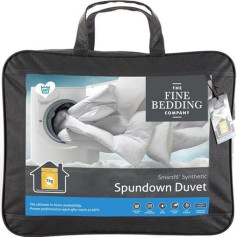 The Fine Bedding Company Spundown-Bettdecke, weicher Bezug aus Pfirsichleder, maschinenwaschbar, hypoallergen, 13,5 Tog, Einzelbett