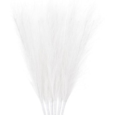 uxcell 3 x Pampas Artificial Grass Small 45cm Fluffy Pampas Artificial Grass 7 Branches Artificial Vase Filler for Home Office Vase Wedding Decoration White