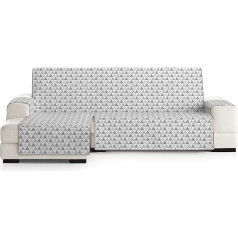 Eysa Nordic Sofa Throw, Polyester, C/6 Grey-Grey, Chaise Longue 240 cm, Suitable for Sofas from 250 to 300 cm