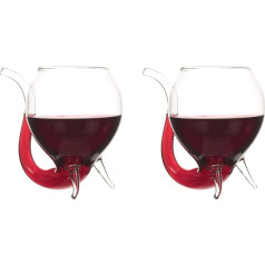 CKB Ltd Portwein-Trinkgläser Wino SIPPO mit Röhrchen zum Schlürfen, große Größe 250 ml, Glaswaren-Geschenkset, 2 Stück