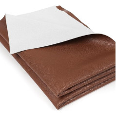 Brown Faux Leather Upholstery Material: ZAIONE 100cm x 136cm Full Grain PU Leather Waterproof Upholstery Fabric
