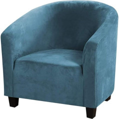 EURHOWING Soft Velvet Chair Cover High Stretch Bucket Chair Covers Soft Club Chair Covers Armchair Covers for Dining Room, Living Room, Internet, Cafe, Bar, Office, Reception (Peacock Blue)