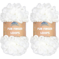 JubileeYarn Fun Jumbo Polyester Finger Loop Yarn White - per 100g ball