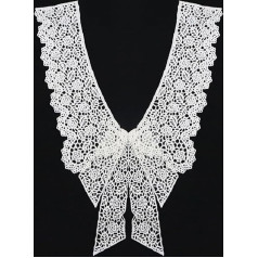 Pack of 2 Embroidered Lace Collar Insert Collar Appliqué, Vintage Sewing Lace Appliqué Embroidery Patch, Collar Trim Made of Crochet Lace, for Sewing, DIY Design Embellishments Dresses, Clothing,
