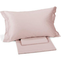 Caleffi Class 76664 Cotton Sateen Duvet Cover Set, Pink, Double
