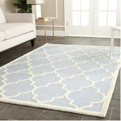 Safavieh Everly Textured Area Rug, Wool Light Blue/Ivory, 152 X 243 cm