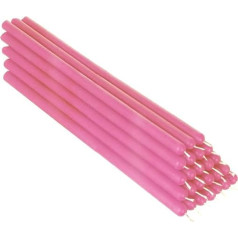 NKlaus 25 x Rose Beeswax 26 cm Soot Free Table Candles Coloured Easter Candles Ritual Candle Wedding Candles Drip Candles 36349