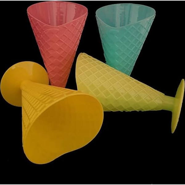 eMKay eMKay-IS4 Set of 4 Dessert Cups / Bowls / Gelato Scoop 16cm Assorted Cute Colours