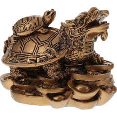 PRETYZOOM 1 x Dragon Turtle Feng Shui Decoration Desktop Decoration Auspicious Embellishments Wealth Statue Turtle Dragon Shape Feng Shui Decorates Turtle