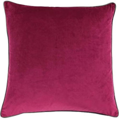 Paoletti Signature Collection Meridian Cushion Cover, Polyester, Cranberry/Mocha, 55 x 55 cm