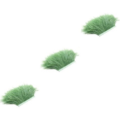 Tofficu 3 Stück Heim DIY Strauß Bekleidungszubehör Gefiederte Fransen Schwarze Straußenfedern Nähbesatz Verzierungen Federbesatz Kleidfedern Fransenkleid Straußenfedern Grün