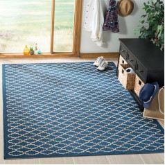 Safavieh Gwen Multipurpose Indoor/Outdoor Rug, Polypropylene, Navy/Beige, 61 x 61 x 3.8 cm