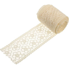 1 Rolle Stickerei Spitze weiße Verzierungen weißes Spitzenkleid Fenstervorhänge Tiara nähen trimmen dekoration handgemachtes Kleid mit Spitzenbesatz empfindlich Vorhang Nähzubehör