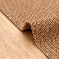 DAPHNE HOME DECOR Machine Washable Rug for Kitchen, Bedroom, Dining Room and Living Room, Non-Slip Rugs | Soft Short Pile Kid Friendly Rug (Light Brown - Java, 80 x 150 cm)