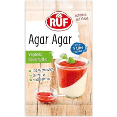 RUF Agar Agar Powder, Vegan Gelling Agent, Vegetable Gelatin for Cake Cream, Dessert, Mousse & Jam, Cold or Hot Processing, 1 x 30 g