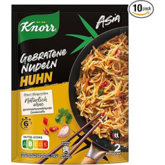 Knorr Asia Fried Noodles Chicken Quick Noodle Dish Ready in Just 6 Minutes 121g 1 Piece (Pack of 10)