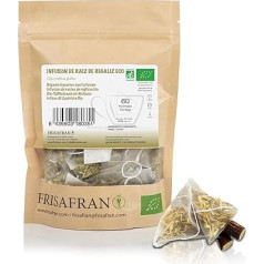 FRISAFRAN - Pyramid Stick Licorice Infusion | Ecological | Direct from | Producer Grown in Navarre - 60Uds