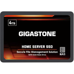 Gigastone Home NAS SSD 4TB 24/7 Durable TLC High Durability Personal Server Cloud Data Storage RAID 3D NAND 2.5 Inch SATA III Internal Solid State Hard Drives