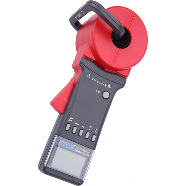 ETCR2100C+ Multimeter Tester Clamp on Soil Resistance Tester Gauge 0.01 ~ 1200 Ohm with Data Memory Function Alarm System Safe and Reliable
