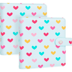 112 Pockets One-Handed Mini Photo Album 2 x 3 Portable Kpop Photo Card Holder Compatible with Fujifilm Instax Mini Cameras/Polaroid Snap Touch/SocialMatic Instant Cameras (2 Packs, Blue)