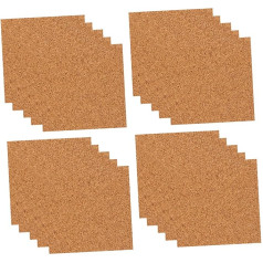 LABRIMP Pack of 80 cork mats with self-adhesive back, home decoration, living room decoration, cork coasters, cork pads, self-adhesive cork mat, basket pad made of cork, cork mats, wood