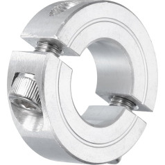 sourcing map Doppelter geteilter Klemmschaftkragen für 1,9 cm Schaft, zweiteiliger Spannbund 3,8 cm Außendurchmesser, 1,27 cm Dicke, Aluminiumlegierung, Spaltbundklemme