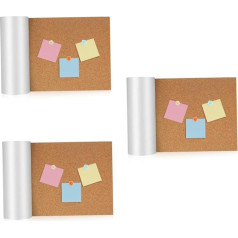 NUOBESTY 3 Rollen Selbstklebende Korkrolle Korktafelrahmen Selbstklebende Korktafel Nachrichtentafel Selbstklebende Korktafel Fototafel Selbstklebende Korktafeln