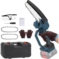 6 Inch Mini Battery Chainsaw Compatible with Bosch GBA 18 V Battery, Brushless Motor Cordless Chainsaw, Hand Chainsaw for Garden Shears, Loppers Wood Cutting (without Battery)