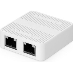 Binardat 1 to 2 Gigabit Network Splitter, 3 Port Gigabit Ethernet Switch, Type-C Power Supply, Mini Size Plug and Play (White)