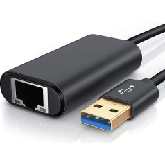 CSL - USB 3.2 Gen1 to RJ45 Fast Ethernet Adapter - USB to 10 100 1000 Mbit Ethernet Adapter | Compatible with Windows and Mac OS X | External Network Card RJ45 Converter Fast Ethernet