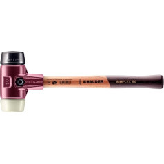 Simplex 3028.030 Soft Face Hammer with Cast Steel Housing and High-Quality Wooden Handle, 3028.050