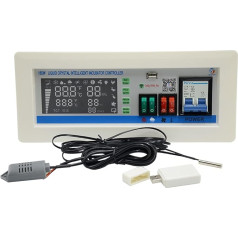 Humidity Controller Digital Temperature Controller Automatic Incubator Controller Digital Thermostat Temperature and Humidity Sensor Laboratory 110V-240V / 1000W