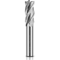 ASNOMY 24 mm HSS End Mill CNC Lathe Straight Shank, 4 Flute Spiral Cutter Cutting End Mill Set Drill End Mill Cutter Bit