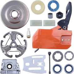 BTFWM Garden Tool Clutch Replacement, Kupplungsdeckel, Kettenbremsgriff, Kupplungstrommel, Ölpumpe, Kettenrad, for Husqvarna, for 61 66 266 268 272 272XP Kettensägen-Set