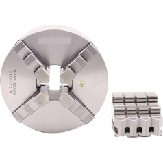Rotary Bearing Self-Centering Lathe Chuck with 4 Jaws, Manual Metal Scroll SANOU Chuck for Drilling, Milling, Backloading from 80-250 mm (Size:K12-160)