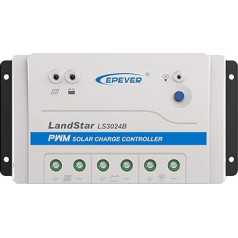 EPEVER PWM Charge Controller Landstar-B Series, LS B 10A, 20A, 30A, System Voltage 12/24V Automatic Detection (LS3024B (30A, 12/24V)), PWM LS3024B (30A, 12/24V)