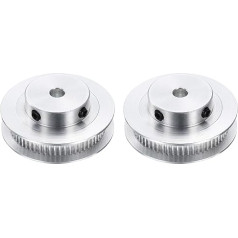 sourcing map GT-2 Pack 60T 60 Teeth 6mm Bore Fit 6mm Wide Belt Aluminum Alloy Timing Belt Pulley for 3D Printer CNC Machine