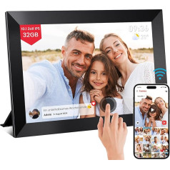 Mejasg 10.1 Inch Digital Photo Frame WiFi with 32 GB Memory, 1280 x 800 LCD Touch Screen Electronic Picture Frame with Automatic Rotation, Digital Photo Frame for Pictures and Videos Share Immediately