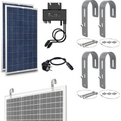 Balcony Power Station Module 600 W NEP Solar System Micro Inverter WiFi, Micro Inverter: 2x 300_NEP600 with 0% VAT According to § 12 Paragraph 3 UStG