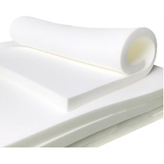 High Density Upholstery Foam Cushions Cut to Size Firm Foam for Dining Room Window Seat Armchair Thick Padding Replacement Foam 15cm Thick 120x40cm White