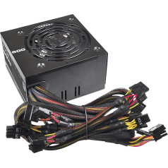 EVGA 500 W1, 80+ WHITE 500W, Power Supply 100-W1-0500-K3, Black