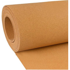 TOYOUNGUP Cork Roll Cork, Cork Board for Office, Cork Shelf Liner, Natural Cork Tiles, Sound Insulation, 6mm 8mm Thick, For Floor Home Board Corner Wall LineBrown (Color : Thick 6mm, Size :