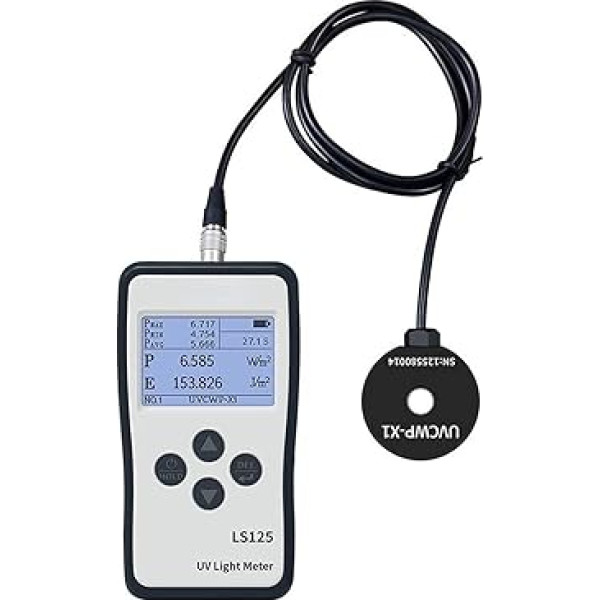 Uva Uvb Meter UV Radiometer Light Irradiance LS125 Ultraviolet Measurement with User-friendly Design (UVC-X0)