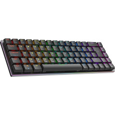 Ranked G65 Guardian 65% | Full Aluminium | Hot-Swap Mechanical Gaming Keyboard | 69 Keys RGB LED for PC/Mac | QWERTY ISO UK Layout (Black, Gateron Low Profile Brown)