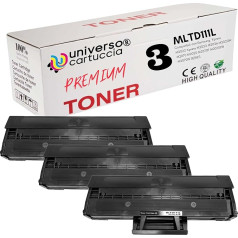 Black Toner Cartridge MLT-D111S Replacement For Samsung Printers Xpress M2022 M2026 M2020, M2022 W, M2070, M2070 °F, M2070FW, M2070 W, Chip with latest firmware, Pack of 3