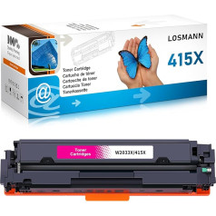 LOSMANN 415X Toner Compatible with HP 415X 415A W2033X W2033A Toner Cartridge Replacement for HP Color Laserjet Pro MFP M479fdw M479fnw M479fdn M479dw M454dn M454dw M479 M454 M480f (Magenta) a) a)