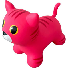 GERARDO'S Toys Jumpy Pink Cat Space Hopper for Toddlers and Children - Bouncing Bouncy Toy - Inflatable Jumping Ball for Children - Indoor Outdoor Fun Play - for Small Children from 12 Months