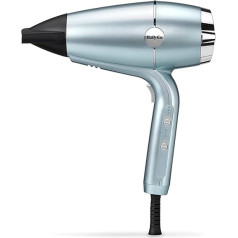 BaByliss Hydro-Fusion Hair Dryer with Advanced Plasma Ion Technology D773DE Ice Blue