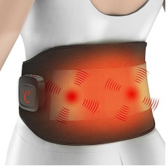 Comfytemp Infrared Heat Belt Back Massager with 36 Wh Battery, 10 Heat Settings, 5 Vibration Modes Control at the Touch of a Button and App, 27 x 155 cm Large Wireless Heating Belt Automatic Shut-Off