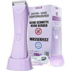 BALLS™ V3 - Intimrasierer für Männer und Frauen für Intimbereich, Hoden, Body - Anti-Schnitte und Irritationen - Kabellos, Schutz, Wasserdicht - Mauve